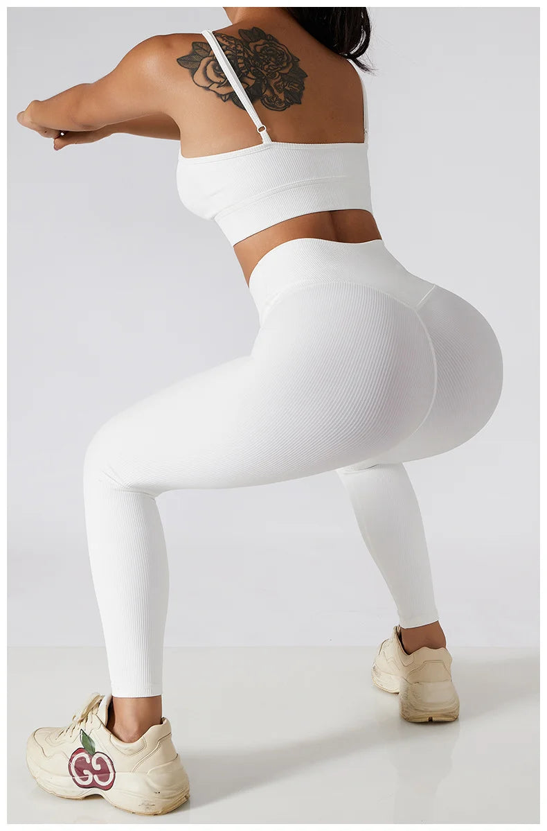 Stretch Ribbed Sports Pants