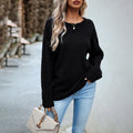 Crew Neck Sweater Women’s Long Sleeved Knit Top