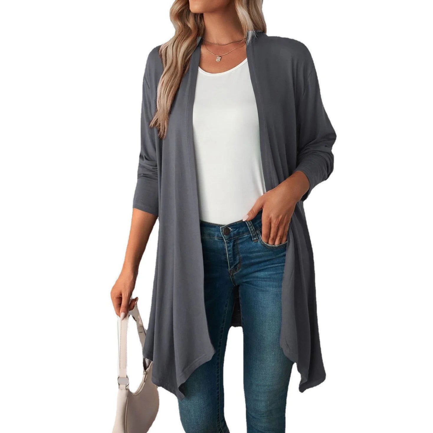 Long Cardigan Style Blouse