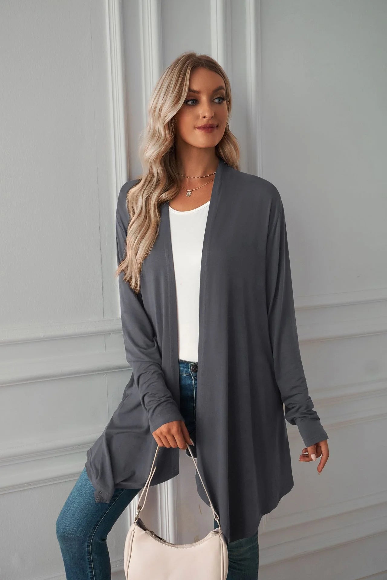 Long Cardigan Style Blouse