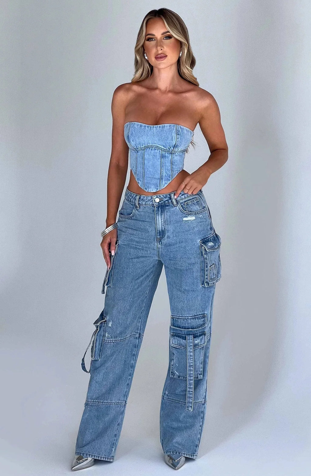 Loose Long Straight Cargo Pants