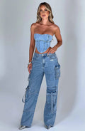 Loose Long Straight Cargo Pants