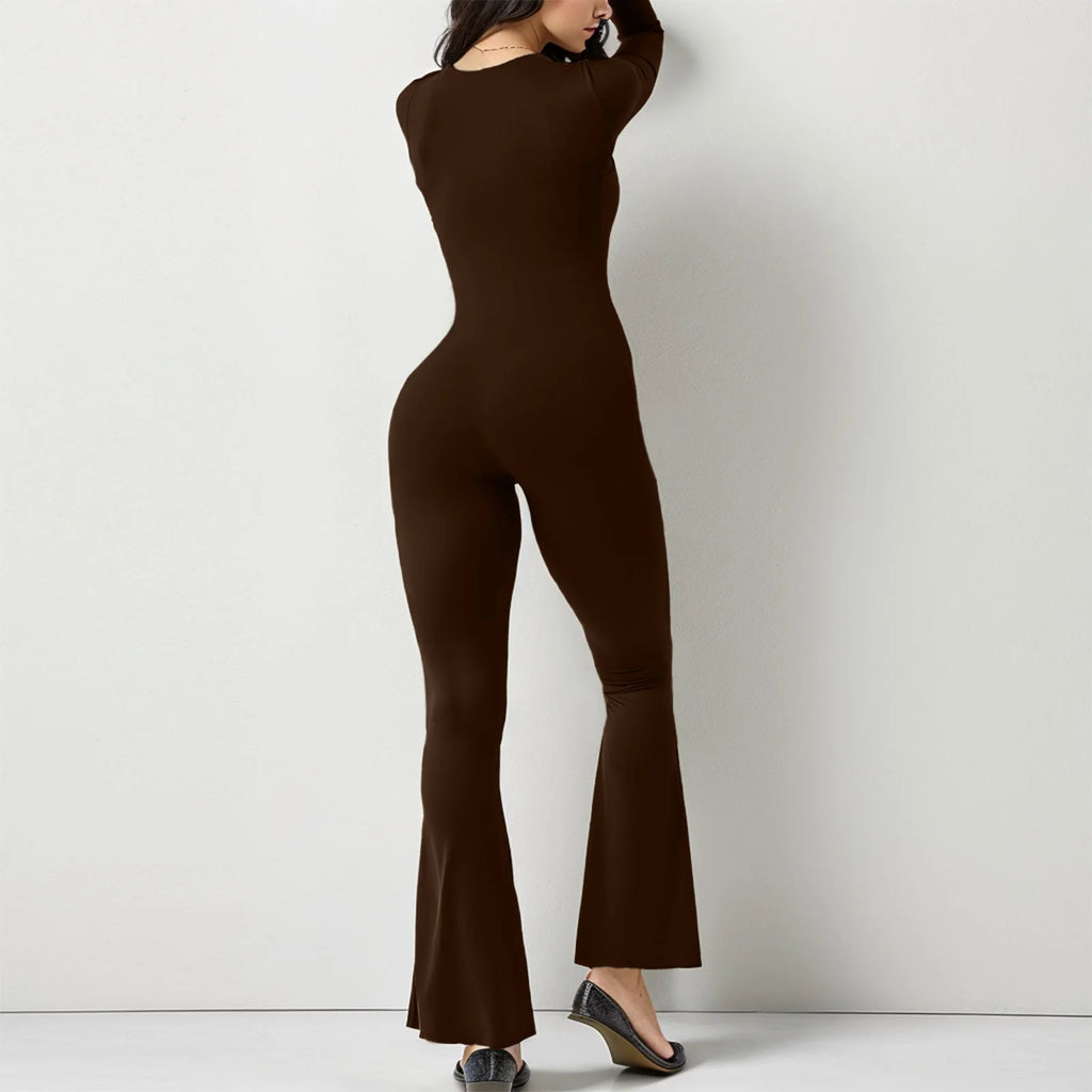 Wide-Leg Pants And Elastic Long Sleeves