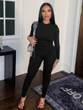 Long Sleeve Top And Tight Leggings Set