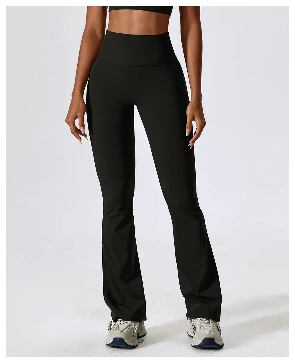 High Waist Slightly Flared Casual Sweatpants