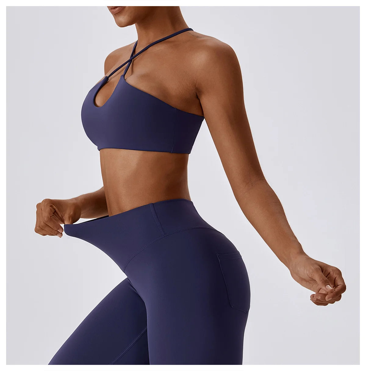 Quick Dry Sports Bra With Crossed Straps