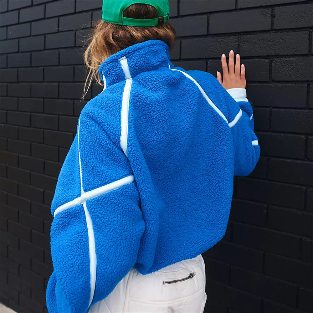 Sweater With High Neck Zipper