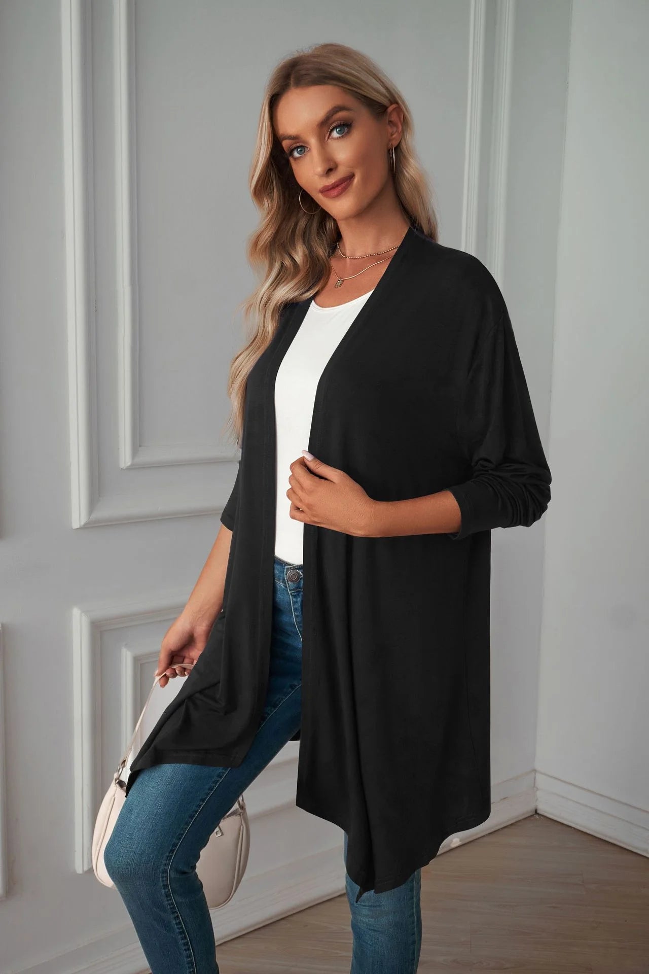 Long Cardigan Style Blouse