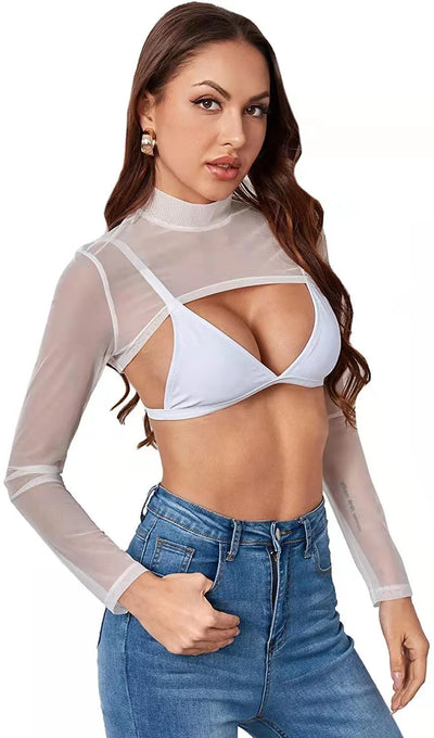 Transparent Long Sleeve Top