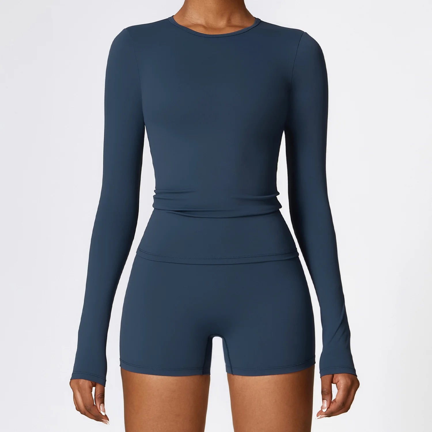 Long Sleeve Sport Short Jumpsuit