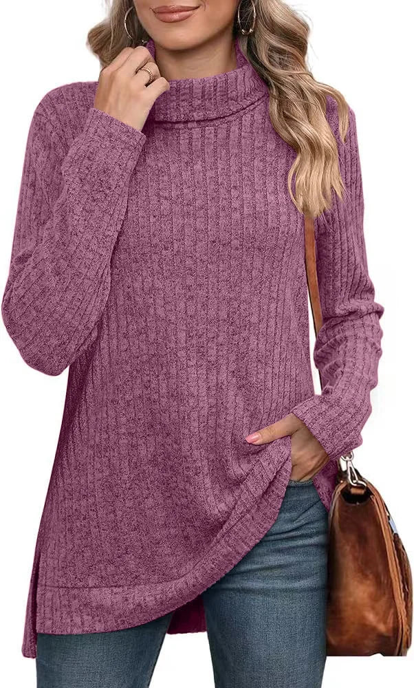 High Sweater With Slit