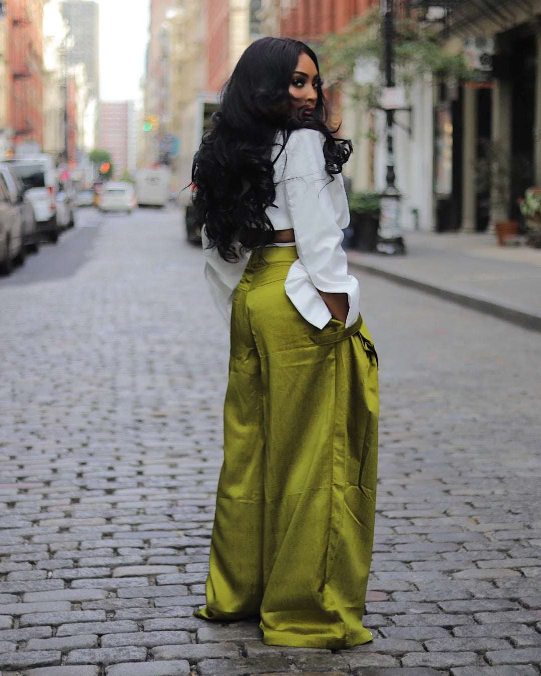 Wide-leg Pants With Pockets