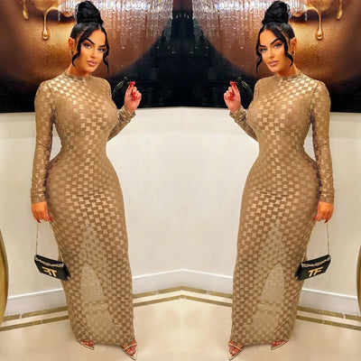 Long Sleeve Bodycon Maxi Dress