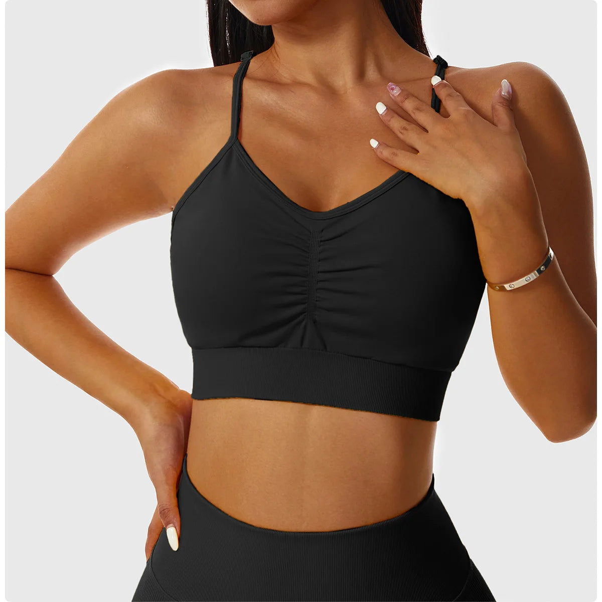 Fitted Crop Top With Thin Straps
