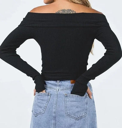 Long Sleeve Blouse with Straight Shoulders