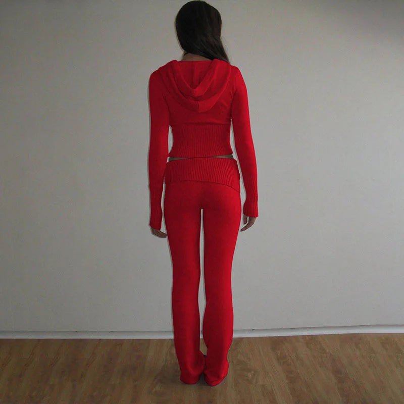 Hooded Top And Pants Set