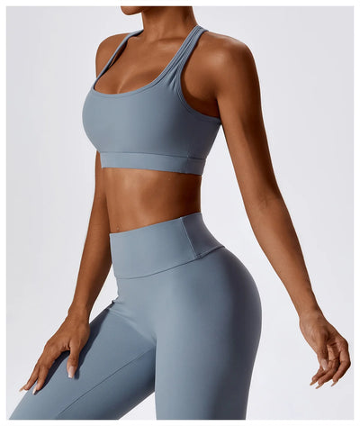High-Intensity Nude Sports Vest Running Beautiful Back Fitness Top