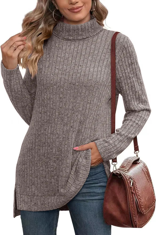 High Sweater With Slit