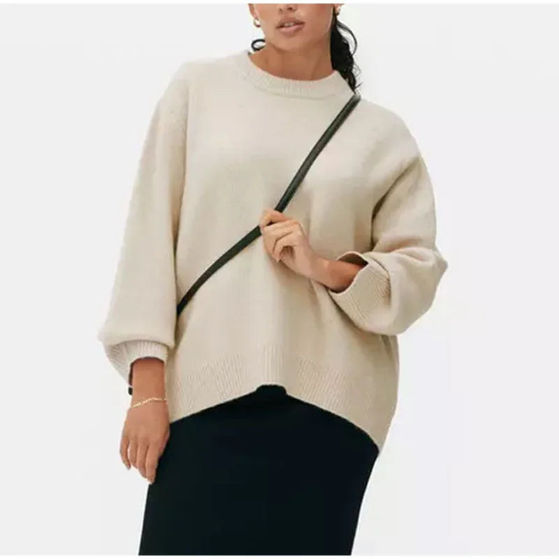 New Pink Sweet Crewneck Pullover Sweater for Winter