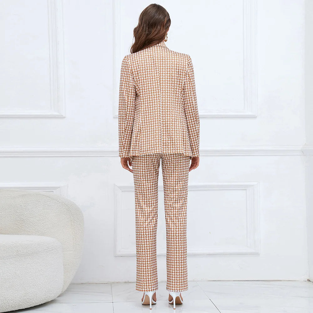 Suit With Buttons Straight Pants