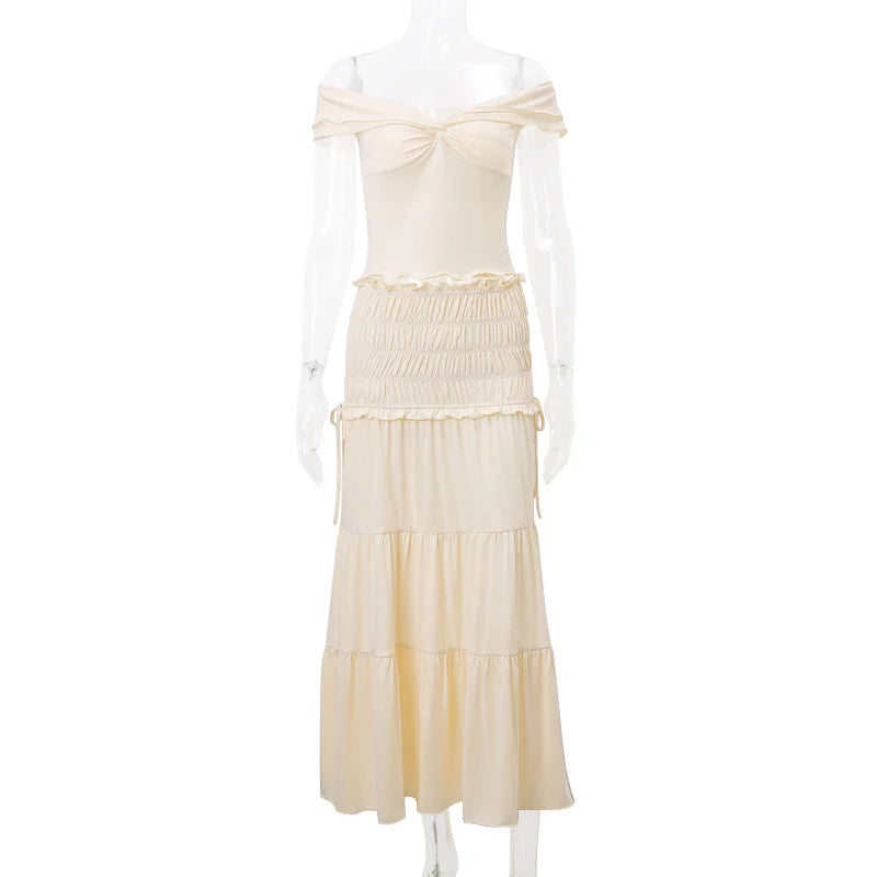 French Short Top and Pleated Skirt