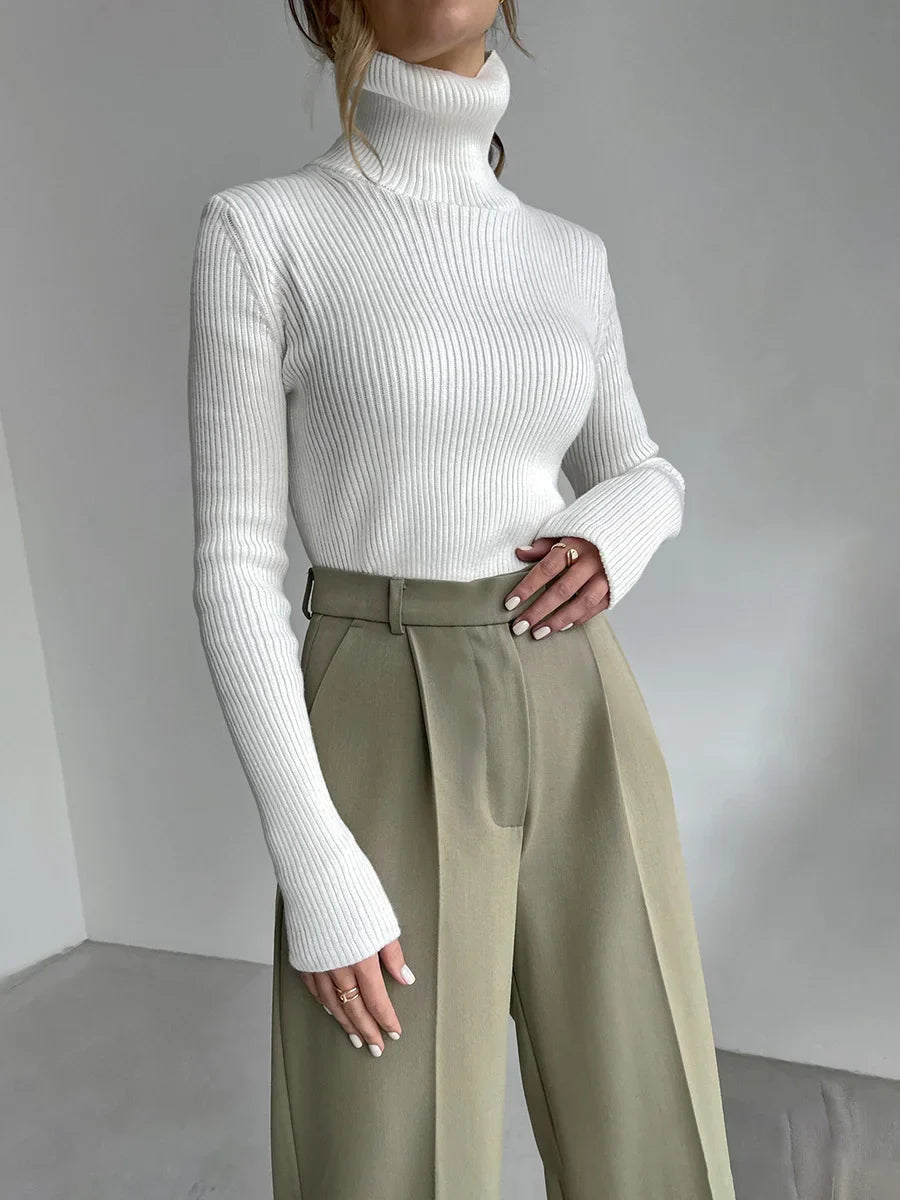 Lengthened Turtleneck Sweater