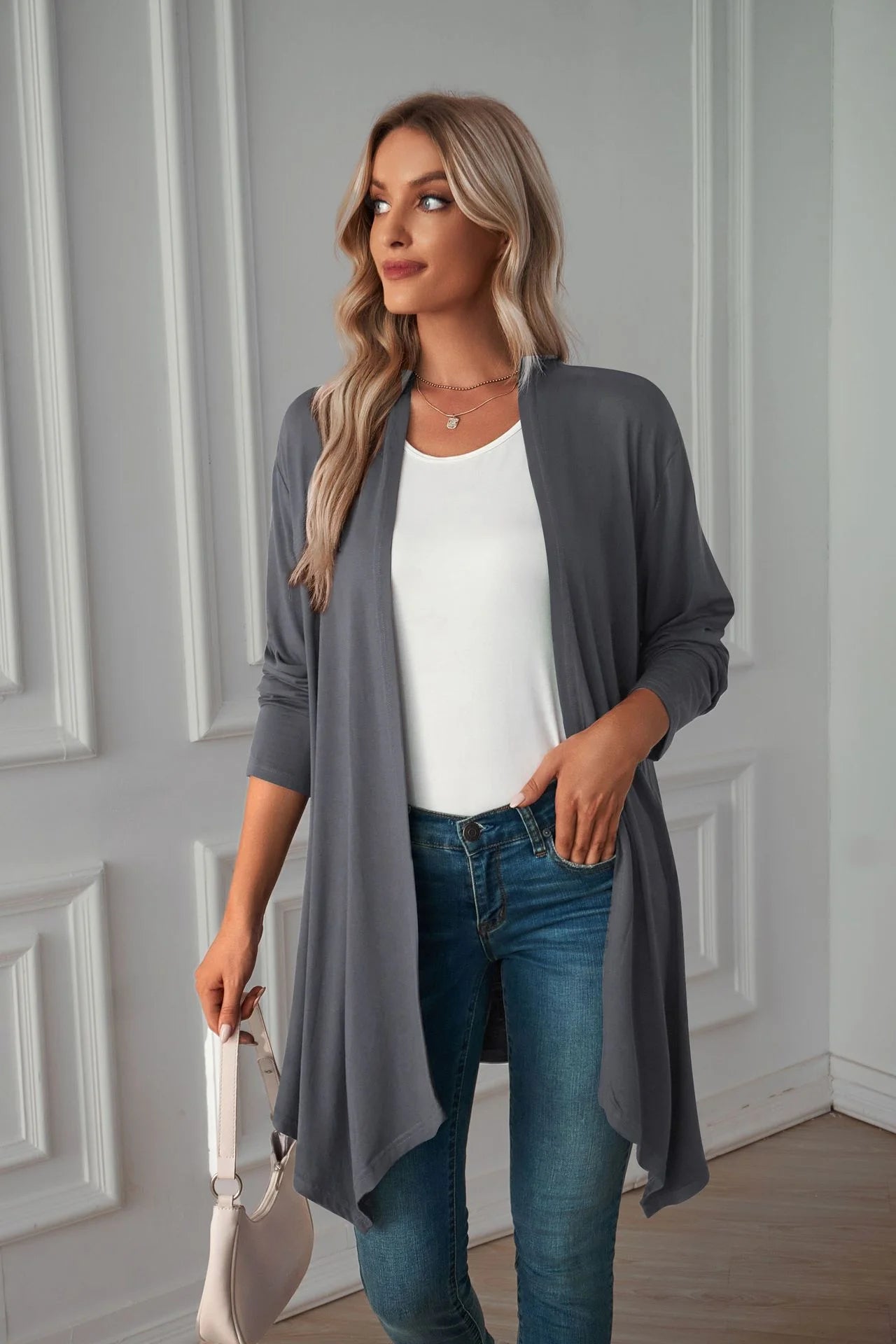 Long Cardigan Style Blouse