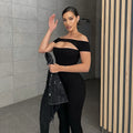 Short-Sleeved Slim-Fit Sports Jumpsuit