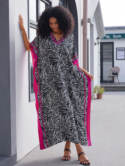 Snake Print Cotton Beach Robe