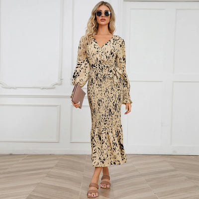 Printed Long Tail Dress
