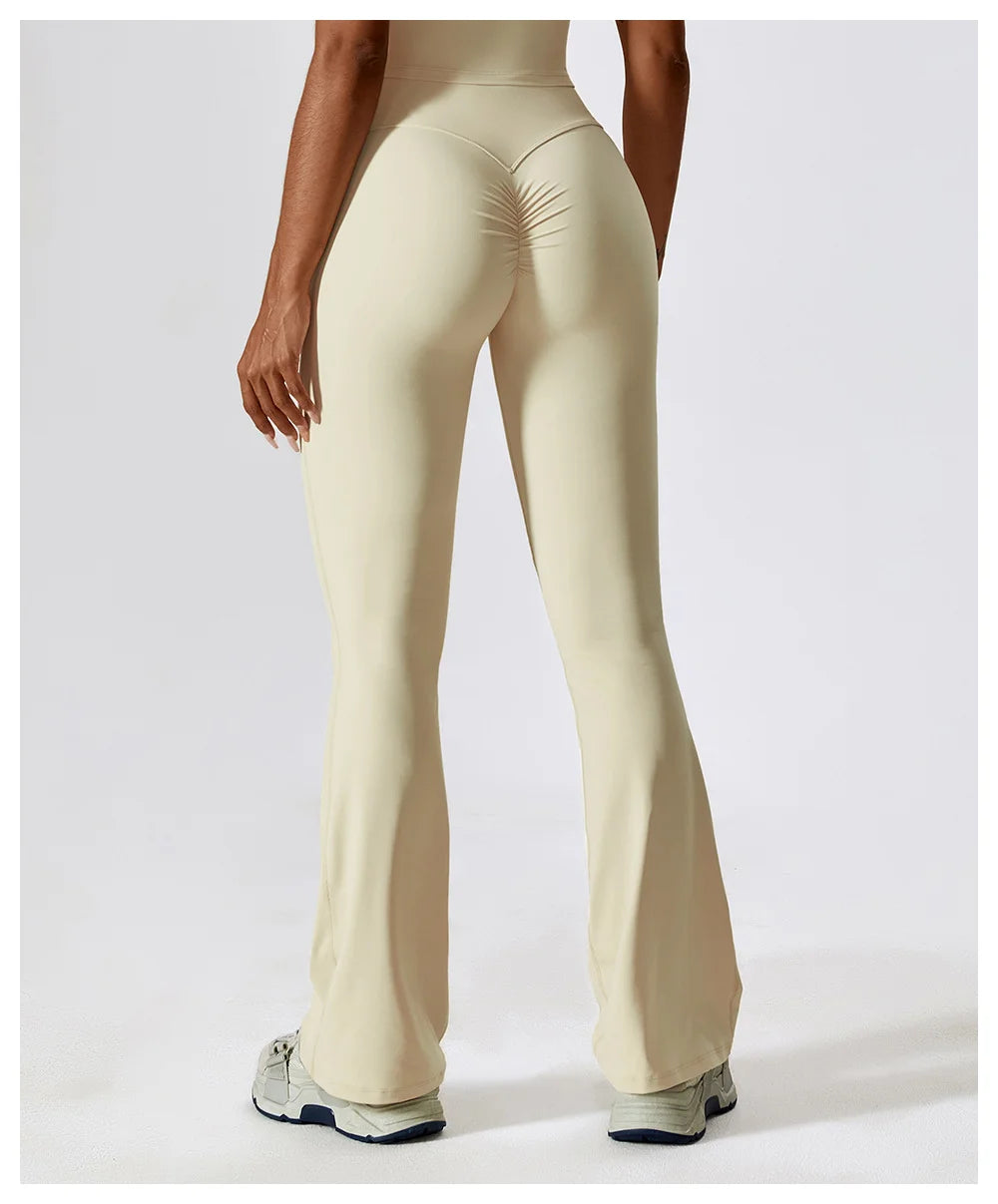 High Waist Slightly Flared Casual Sweatpants