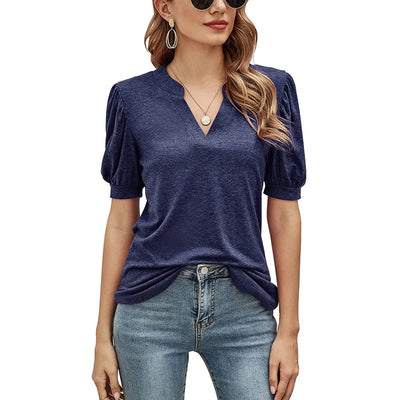 V Neck Short Sleeved T-Shirt