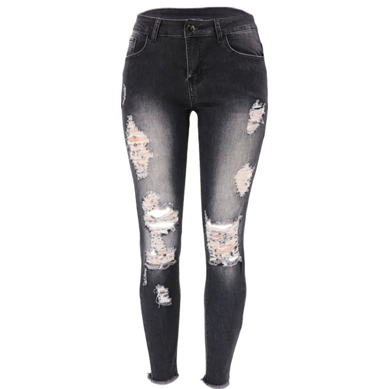 Stretch Ripped Skinny Jeans