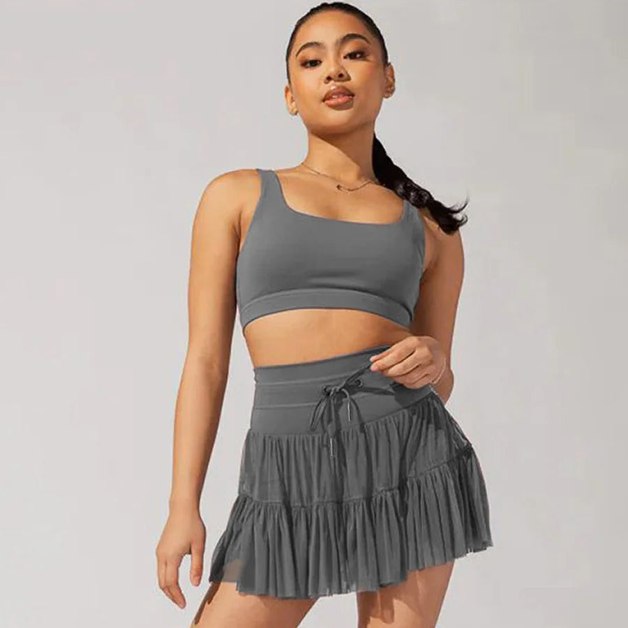 High Waisted Pleated Skirt