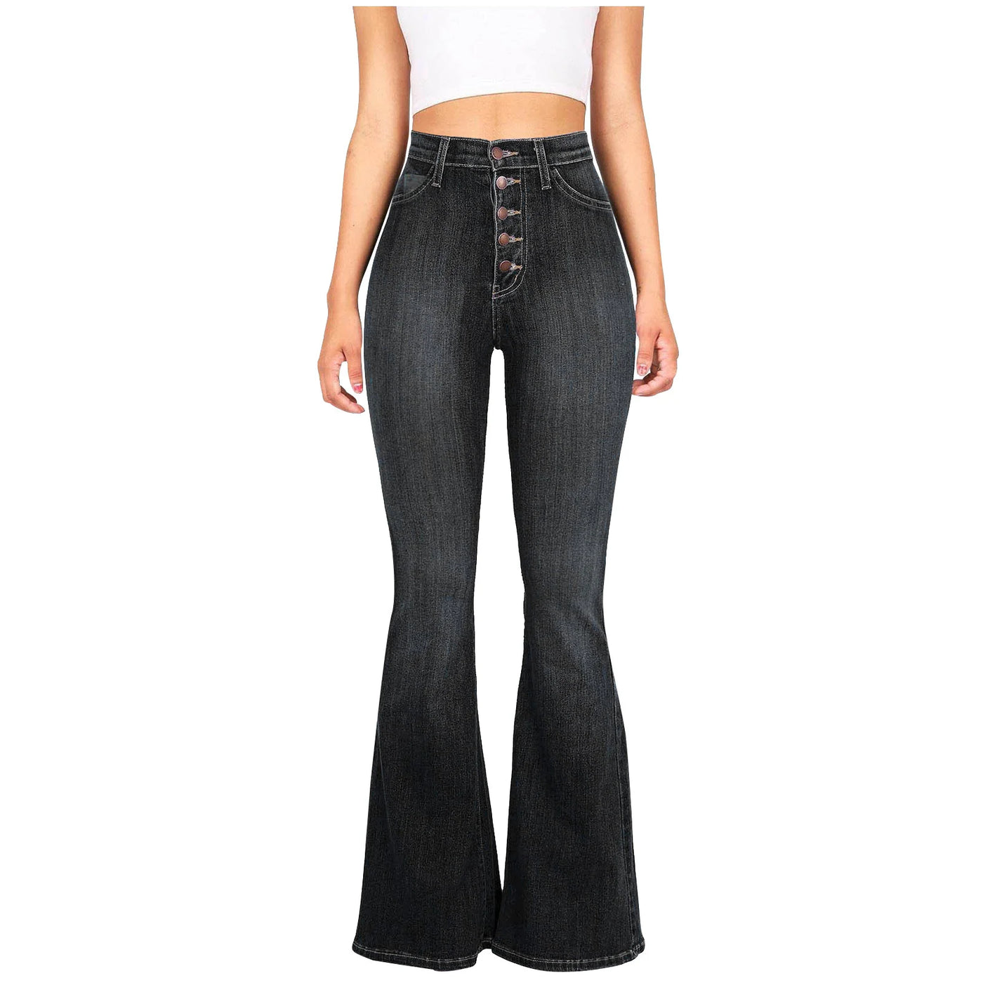 High Waist Flared Jeans