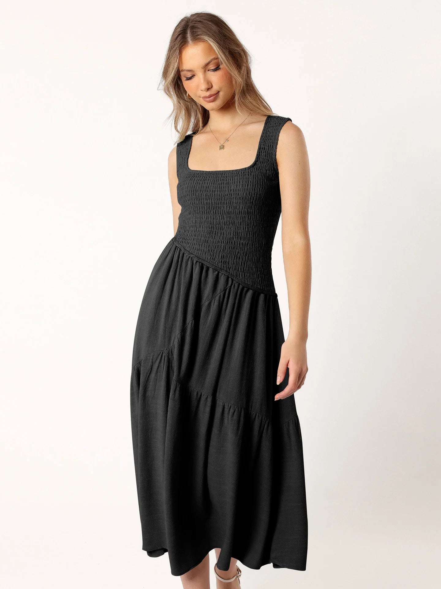 U Neck Sleeveless Dress