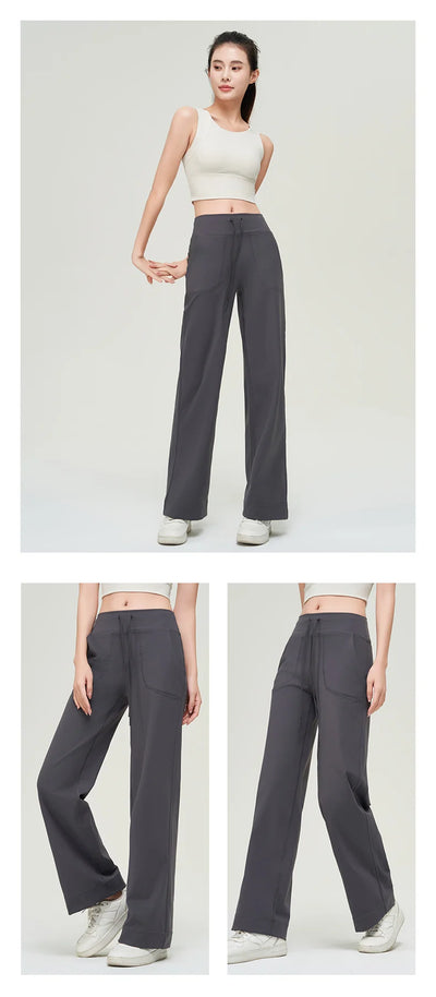 Elastic Straight Leg Pants Sports Micro Trumpet Fitness Pants