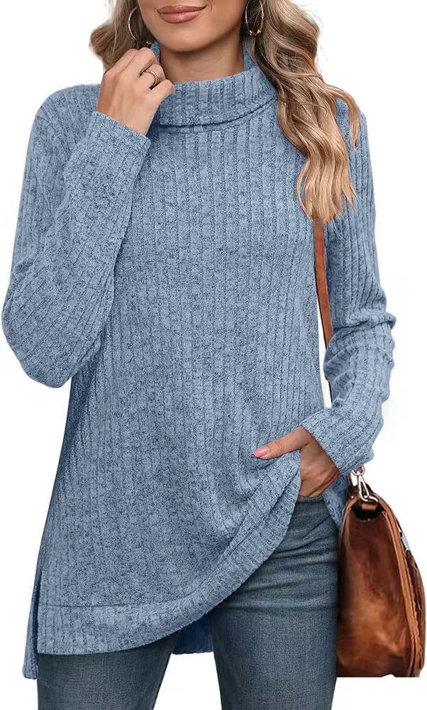 High Sweater With Slit