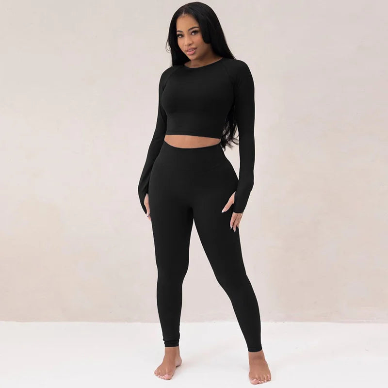 Long Sleeve Top And Leggings Set