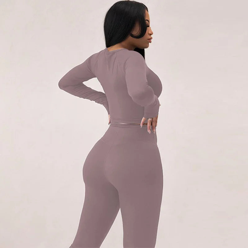 Long Sleeve Top And Leggings Set