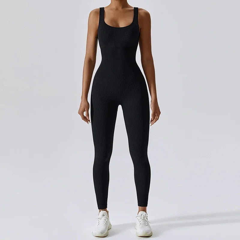 Seamless Sport Jumpsuit With Bra