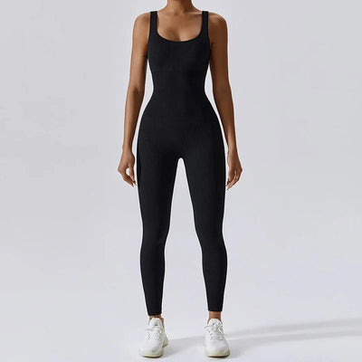 Seamless Sport Jumpsuit With Bra
