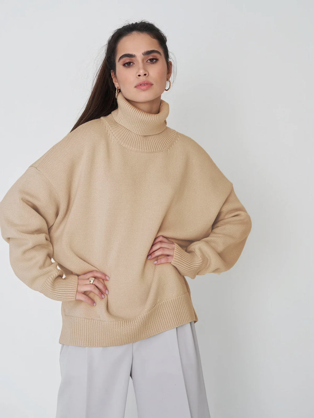 Overside High Neck Sweater