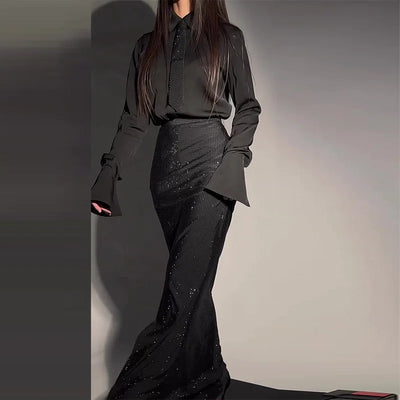 Shirt And Long Skirt Set