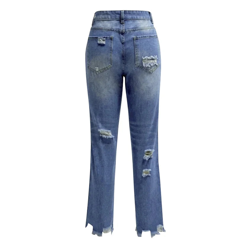 High Waisted Straight Leg Jeans