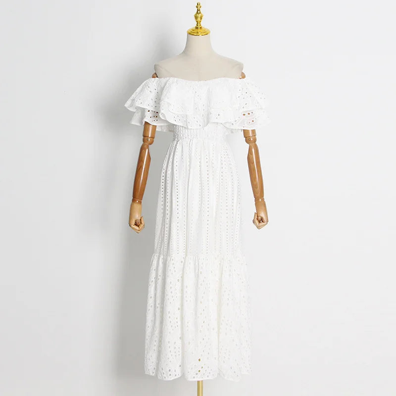Long Skirt Dress With Embroidery