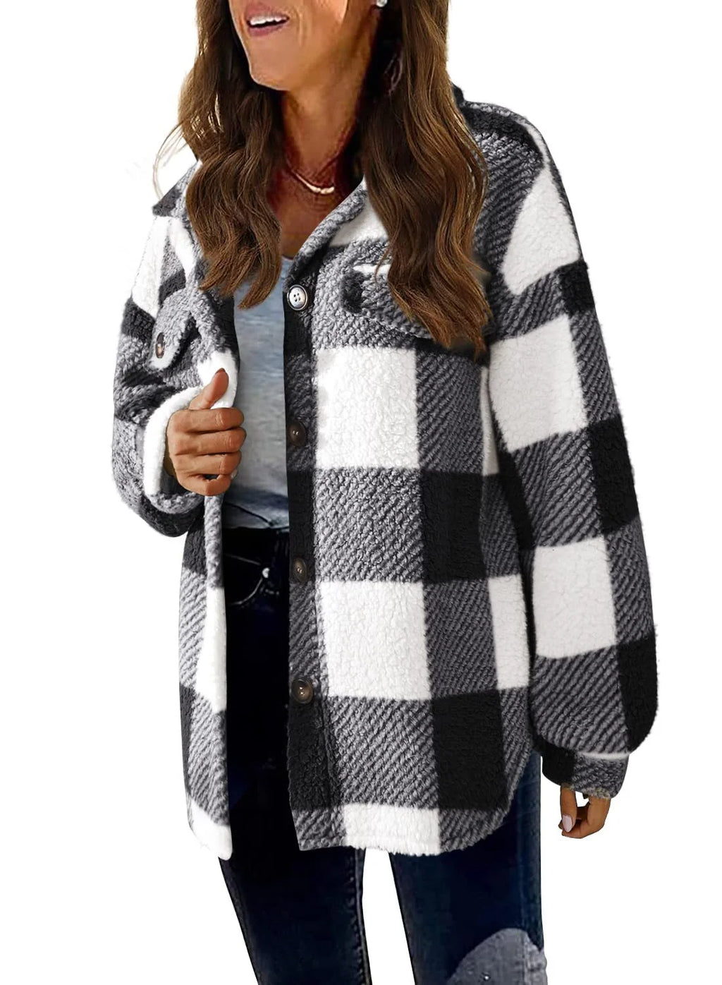 Checked Cashmere Jacket