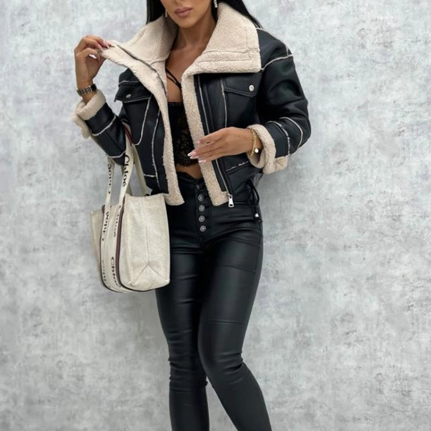 Cropped Jacket With Zipper