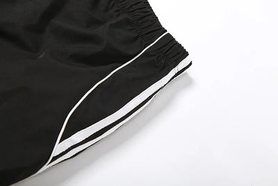 Loose Straight Pants With Drawstring