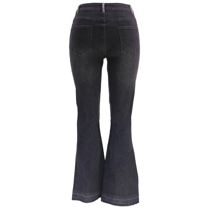 Women’s Jeans With Colorful Patch Wide Leg